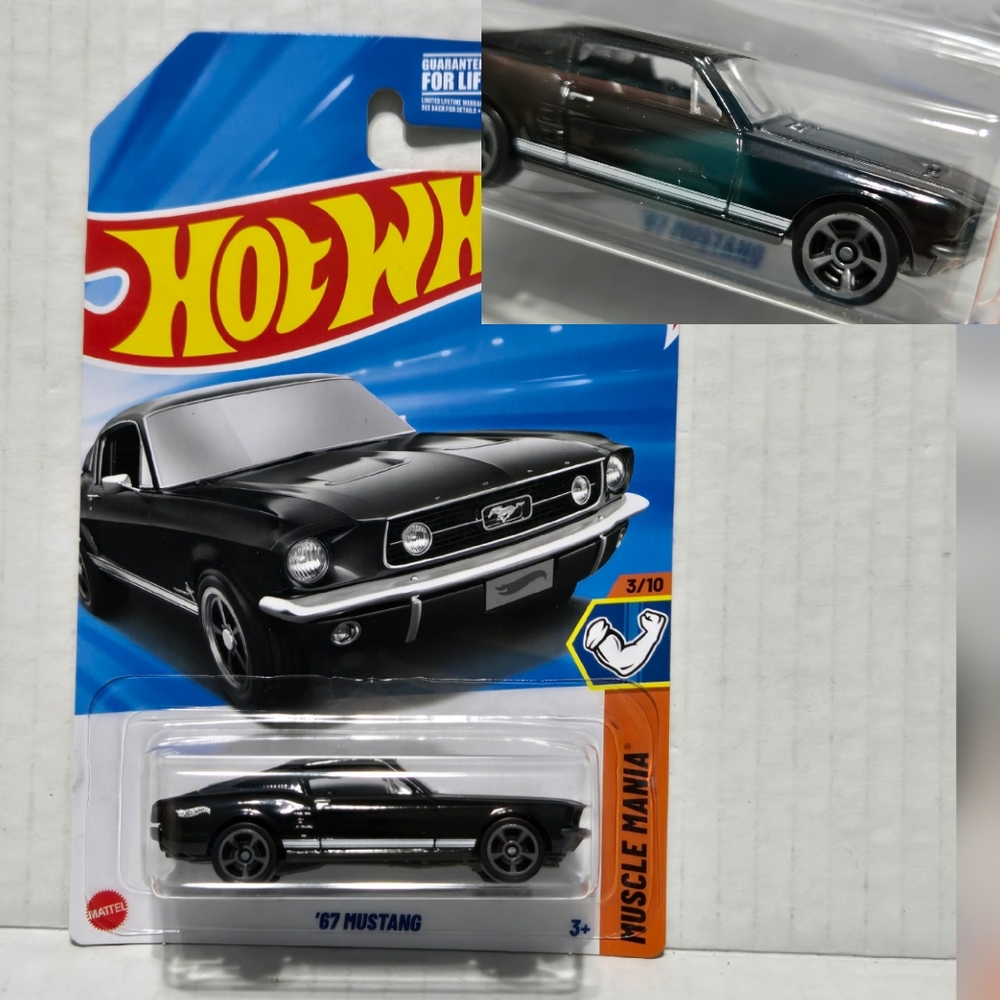 Hot Wheels Ford Mustang Car 1967 Ford Mustang, black fastback  NEW